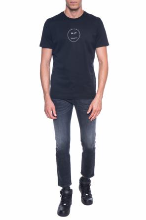 T-shirt with a printed logo, zdjęcie 2 T-shirt with a printed logo od Diesel Black Gold